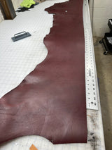 Partial Side - Burgundy W&C English Bridle Strap Weight