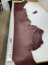 Partial Side - Burgundy W&C English Bridle Strap Weight