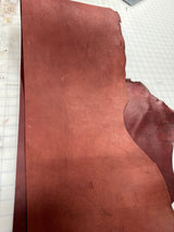 Partial Side - Burgundy W&C English Bridle Strap Weight