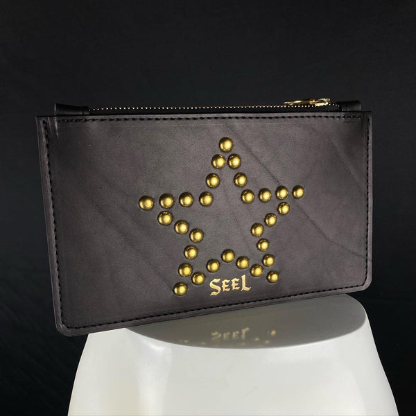 THE STAR POUCH - Black & Brass