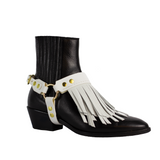 MEDUSA BOOT HARNESS - White & Brass