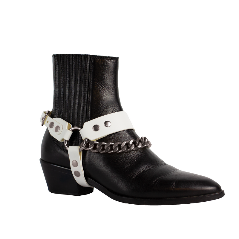 MERCURY BOOT HARNESS - White & Nickel