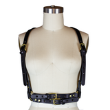 (RTS) THE DRACO HARNESS - Black & Brass - Size D