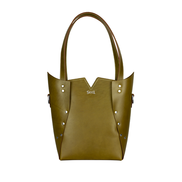 PALLAS TOTE - Olive and Nickel