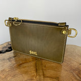 CLASSIC POUCH - Olive & Brass