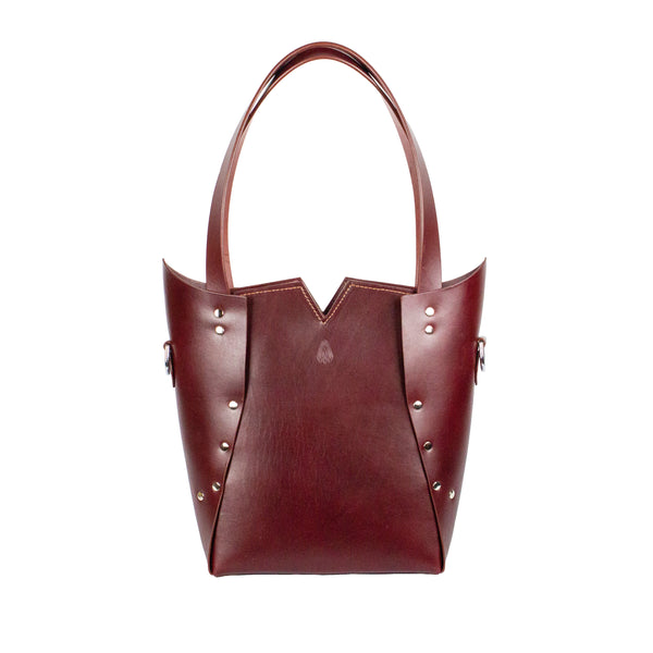 PALLAS TOTE - Oxblood and Nickel