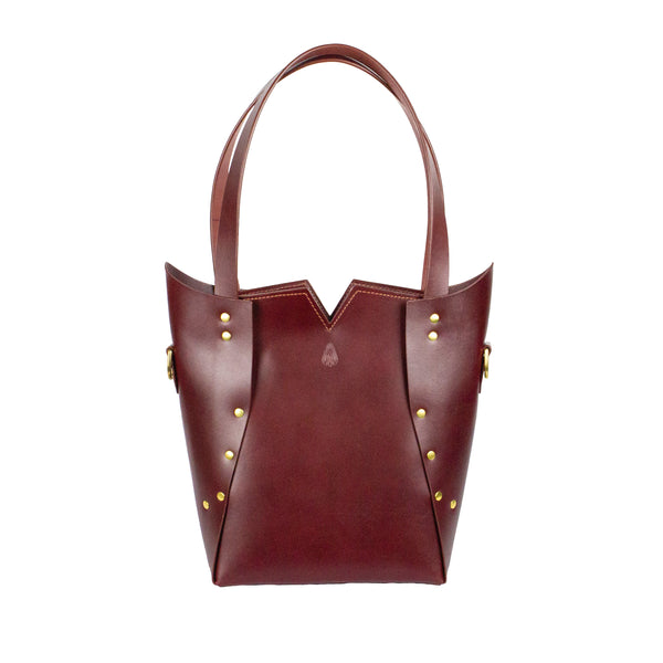 PALLAS TOTE - Oxblood and Brass